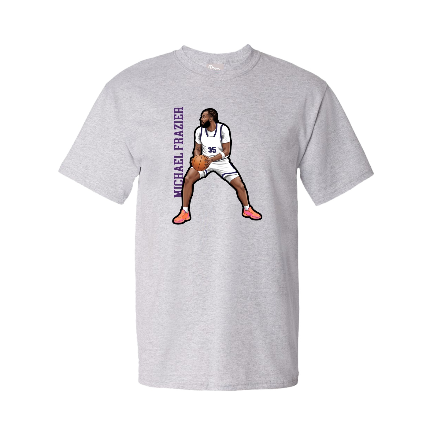 Youth Tee — Name Vertical in Grey