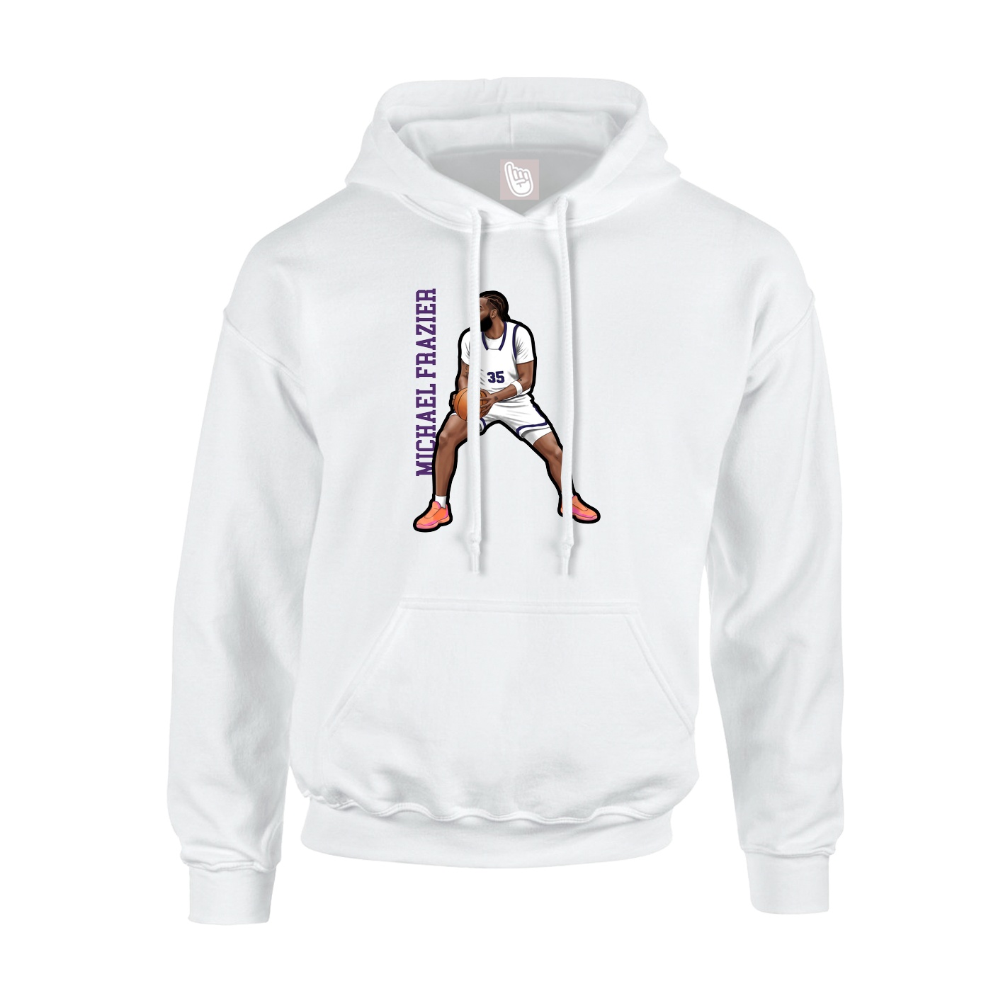 Hoodie — Name Vertical in White