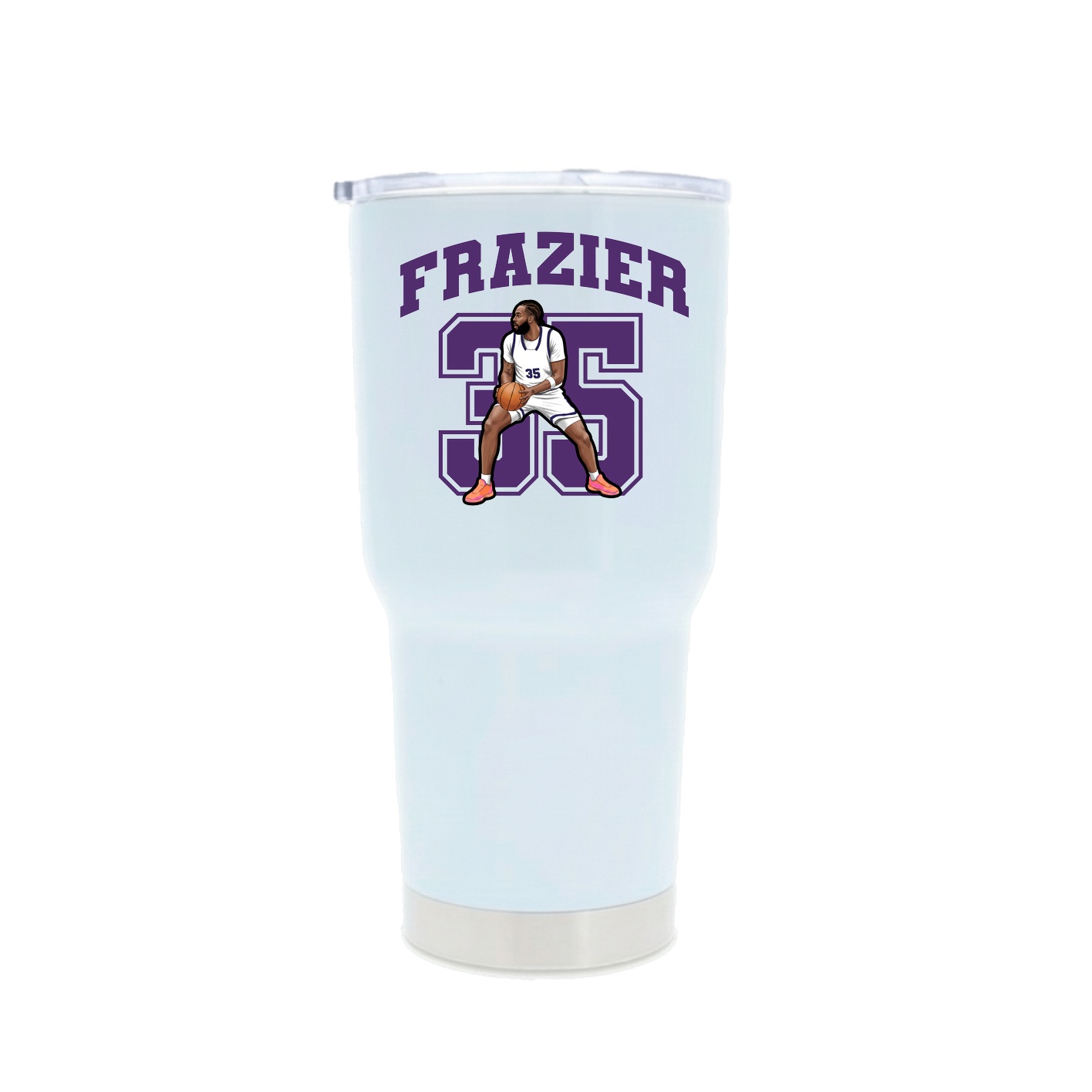 30oz Stainless Steel Tumbler — Number in White
