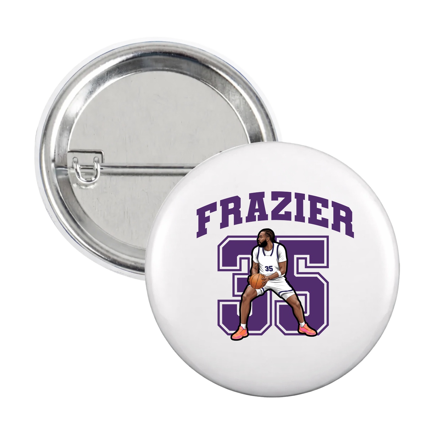 Game Day Button — Number in White
