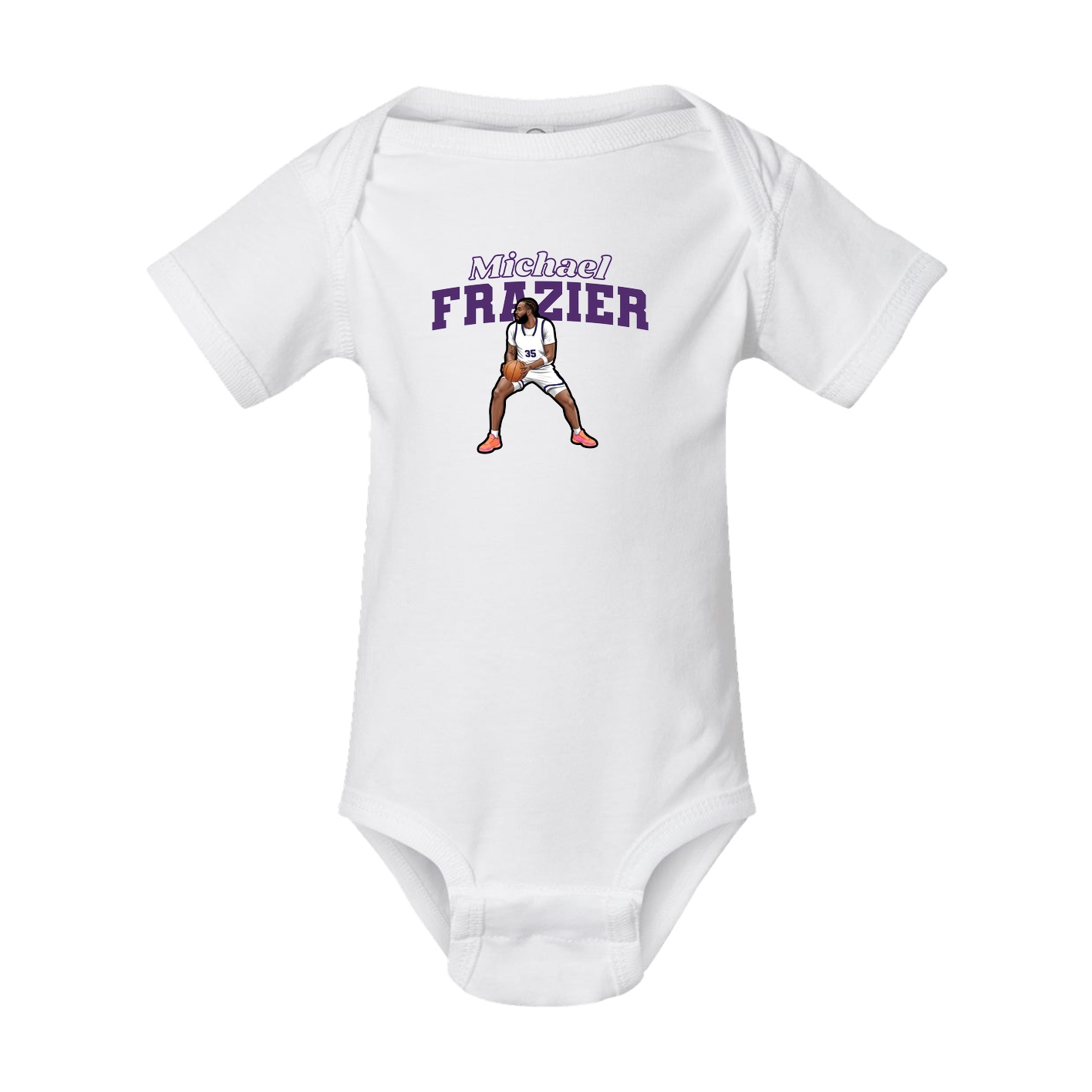 Baby Onesie — Name Arch in White