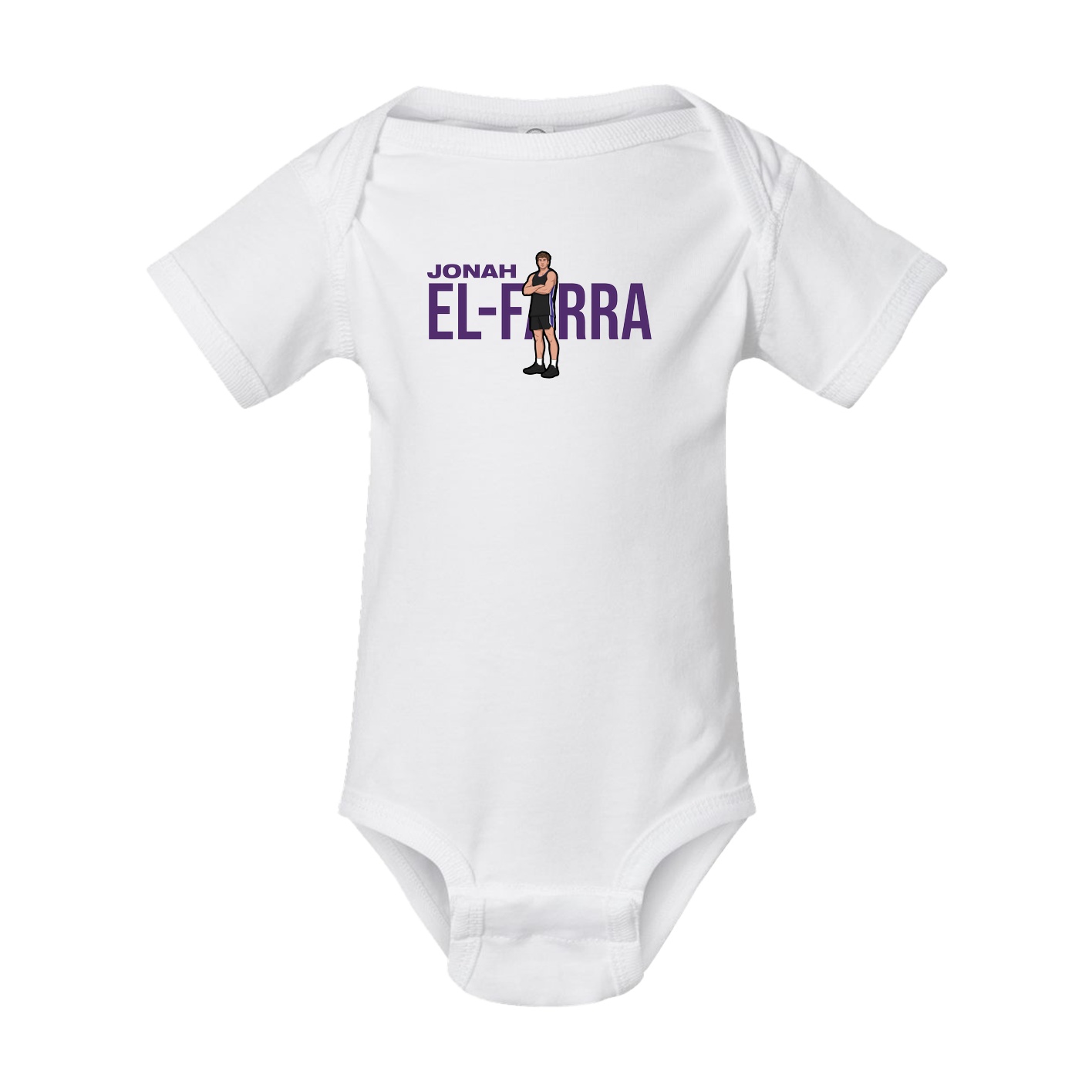 Baby Onesie — Player Name in White
