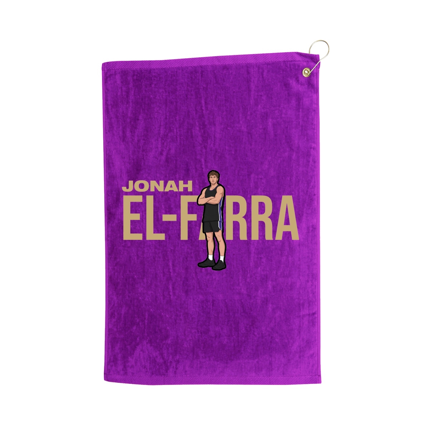 Golf Towel — Player Name in Purple