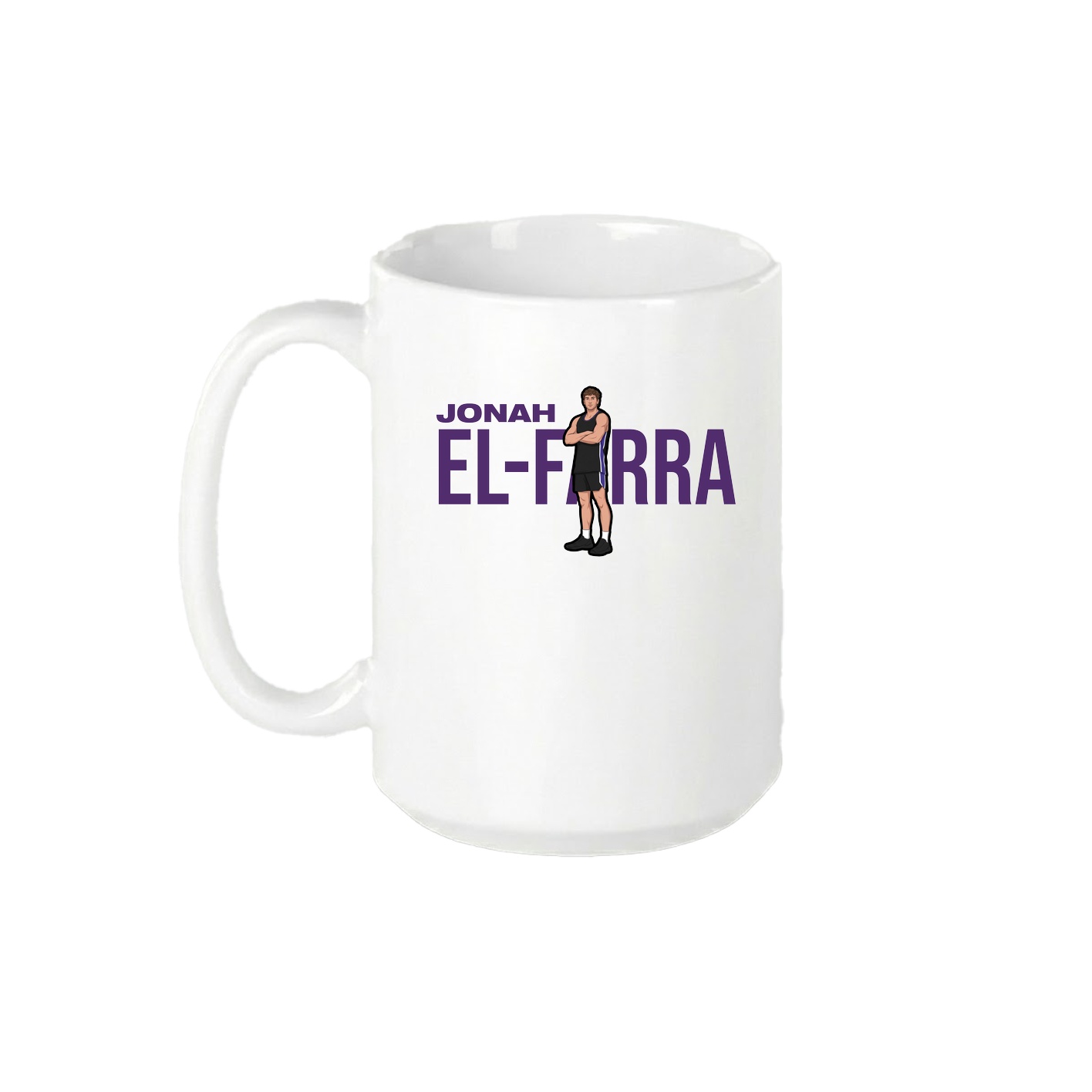 15oz Coffee Mug — Player Name in White