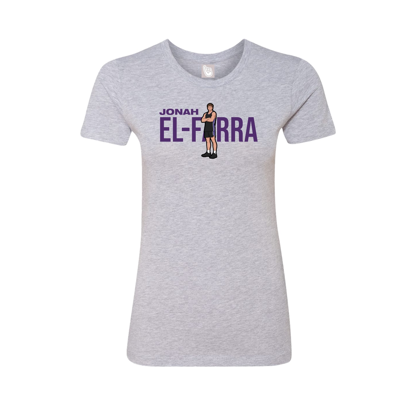 Fitted Women's Tee — Player Name in Grey