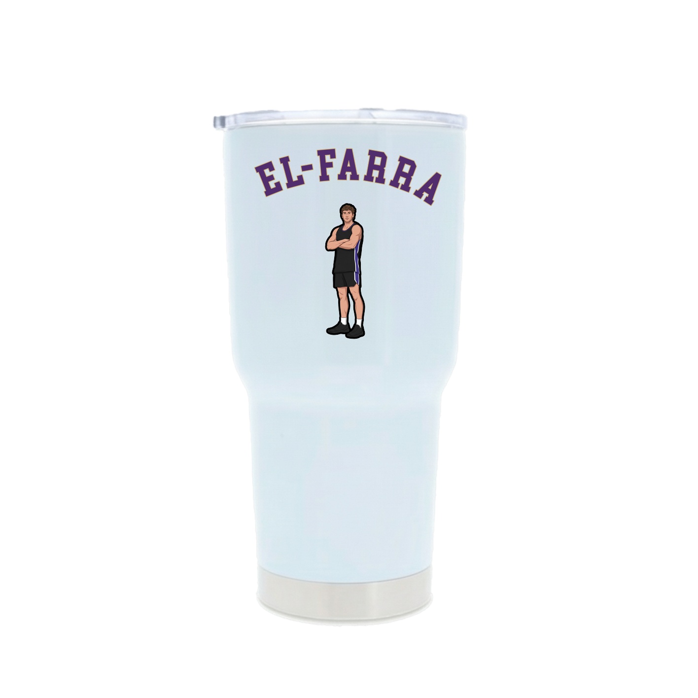 30oz Stainless Steel Tumbler — Shirsey Arch in White
