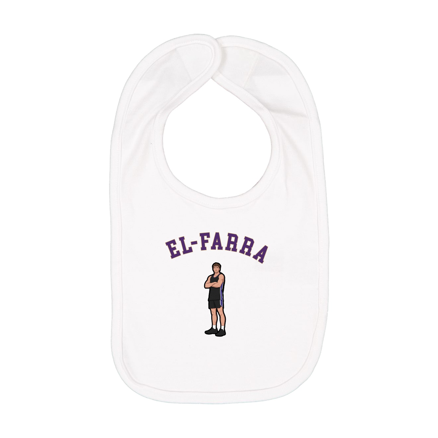 Infant Bib — Shirsey Arch in White