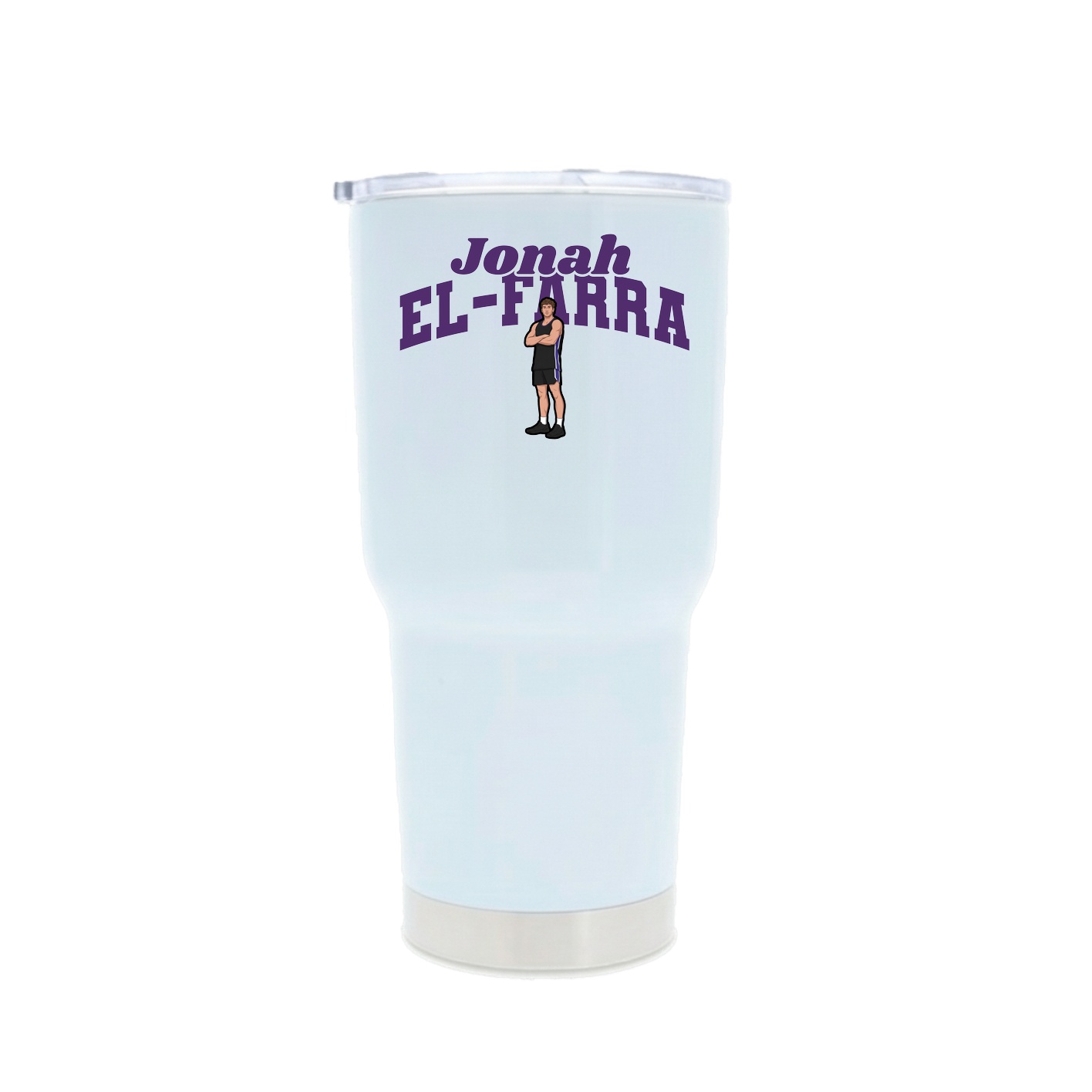 30oz Stainless Steel Tumbler — Signature Arch in White