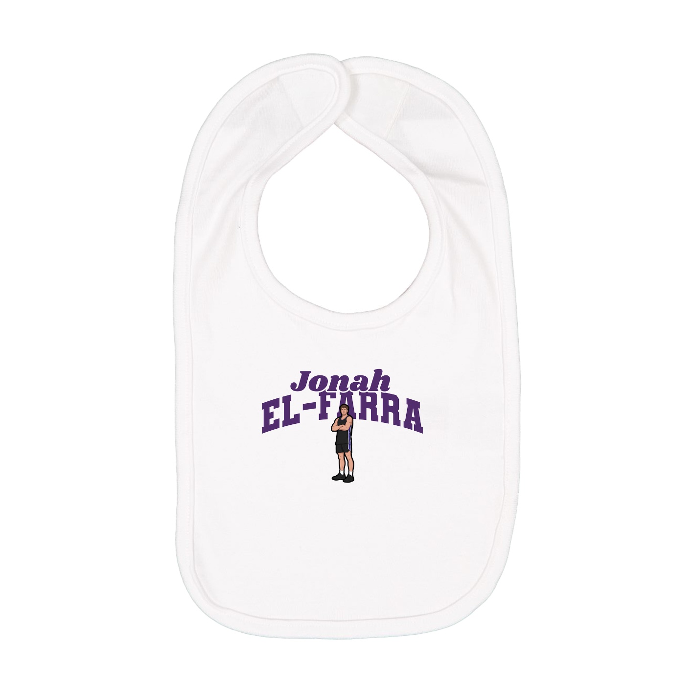 Infant Bib — Signature Arch in White