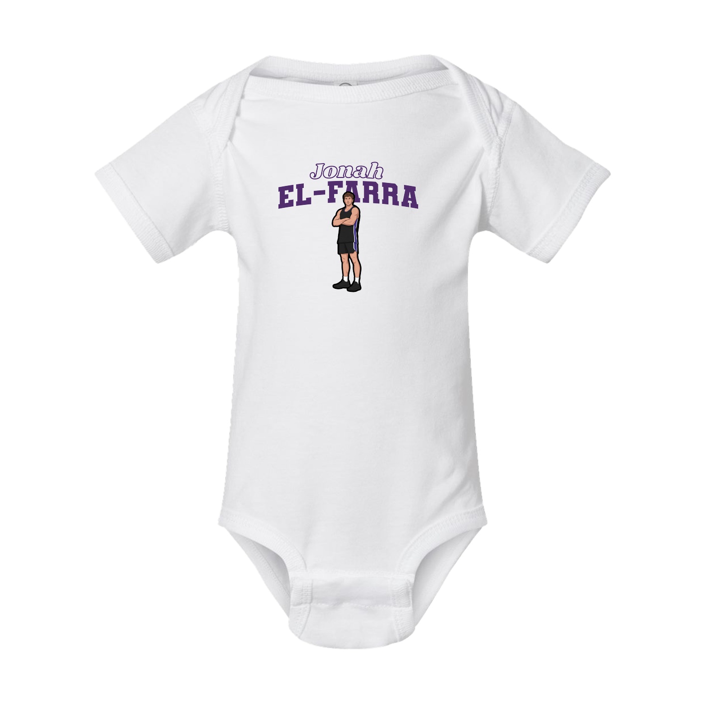 Baby Onesie — Name Arch in White