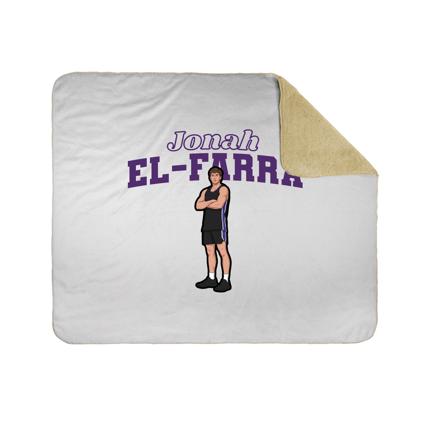 Throw Blanket — Name Arch in White