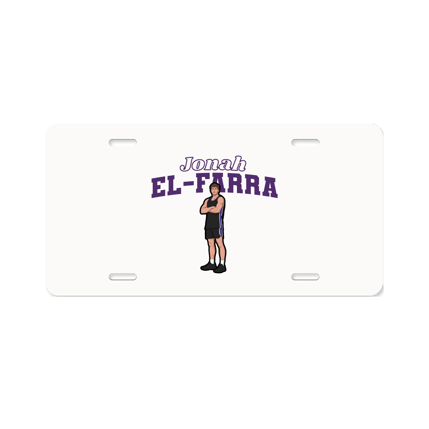License Plate — Name Arch in Classic