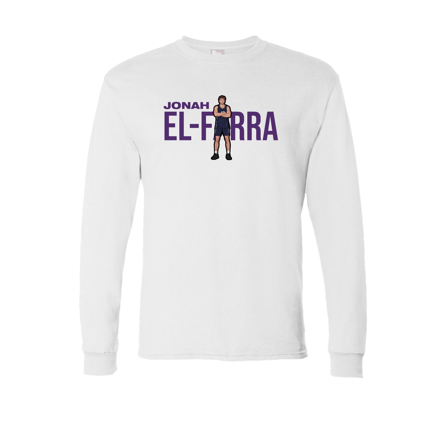 Long Sleeve Tee — Player Name in White