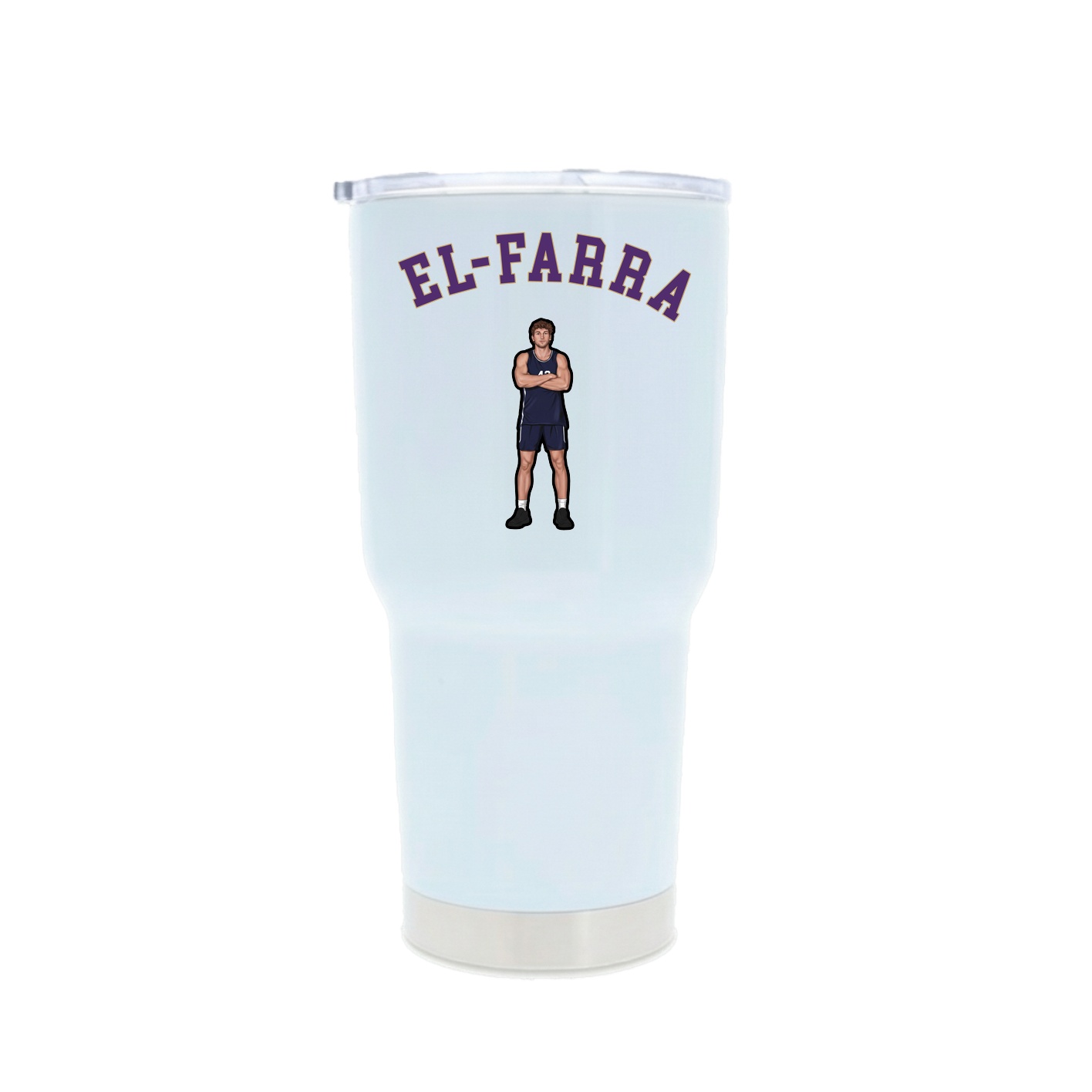 30oz Stainless Steel Tumbler — Shirsey Arch in White