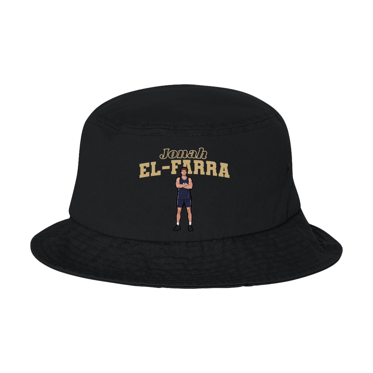 Bucket Cap — Name Arch in Black