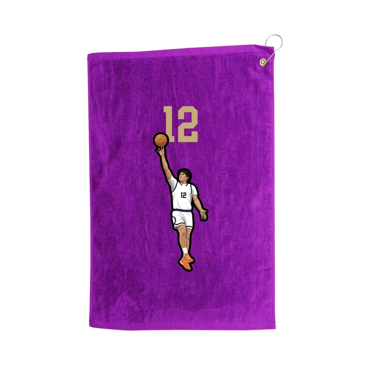 Golf Towel — Number Top in Purple