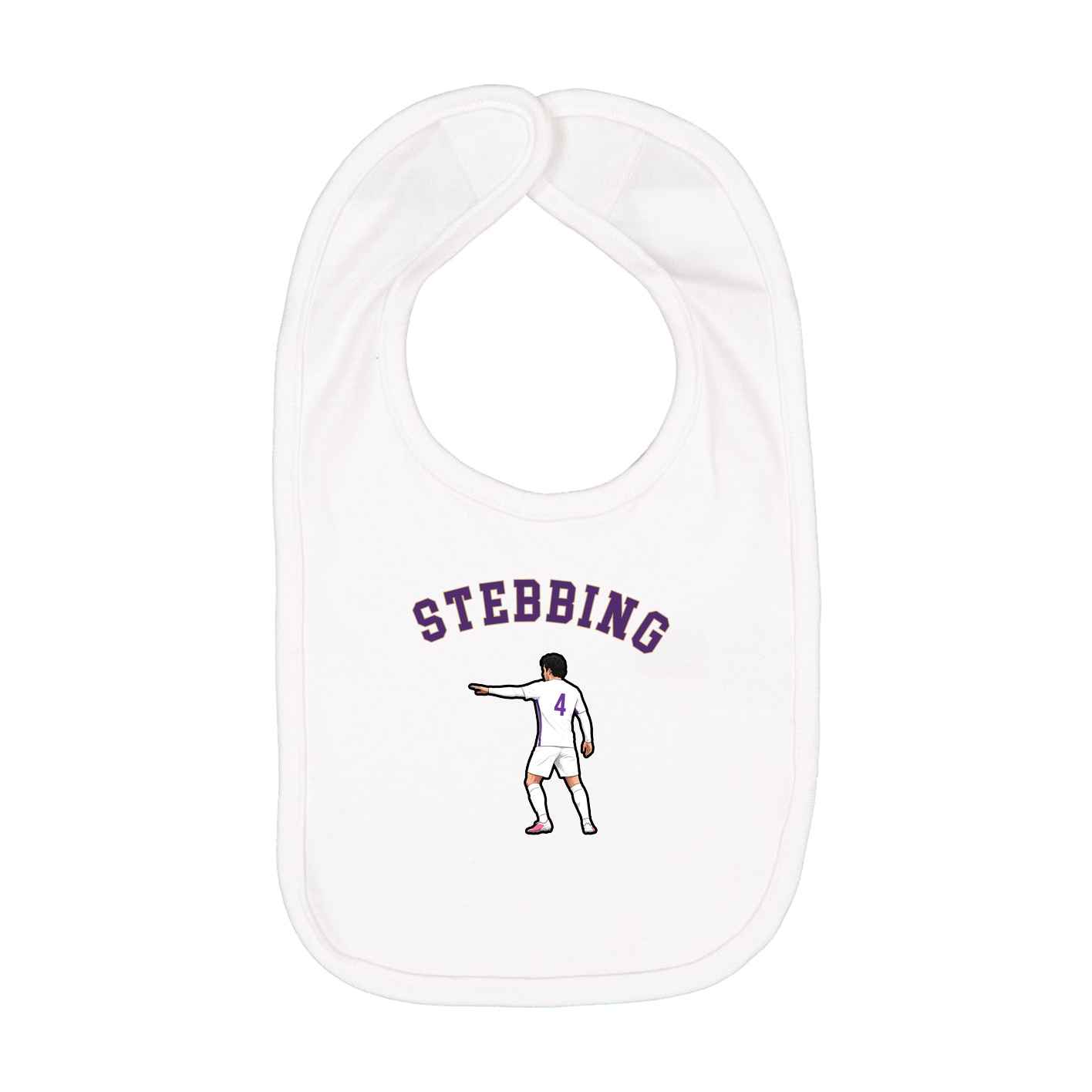 Infant Bib — Shirsey Arch in White