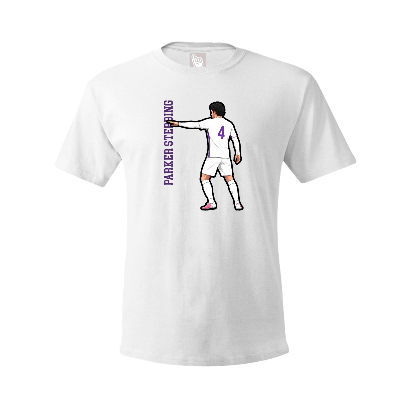 Tee — Name Vertical in White