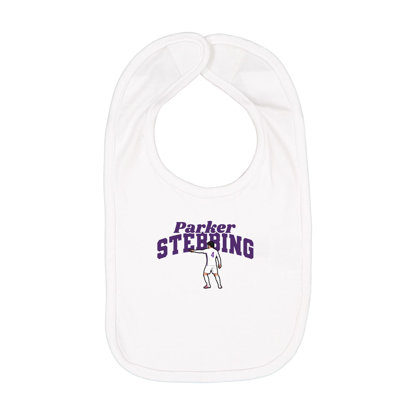 Infant Bib — Signature Arch in White