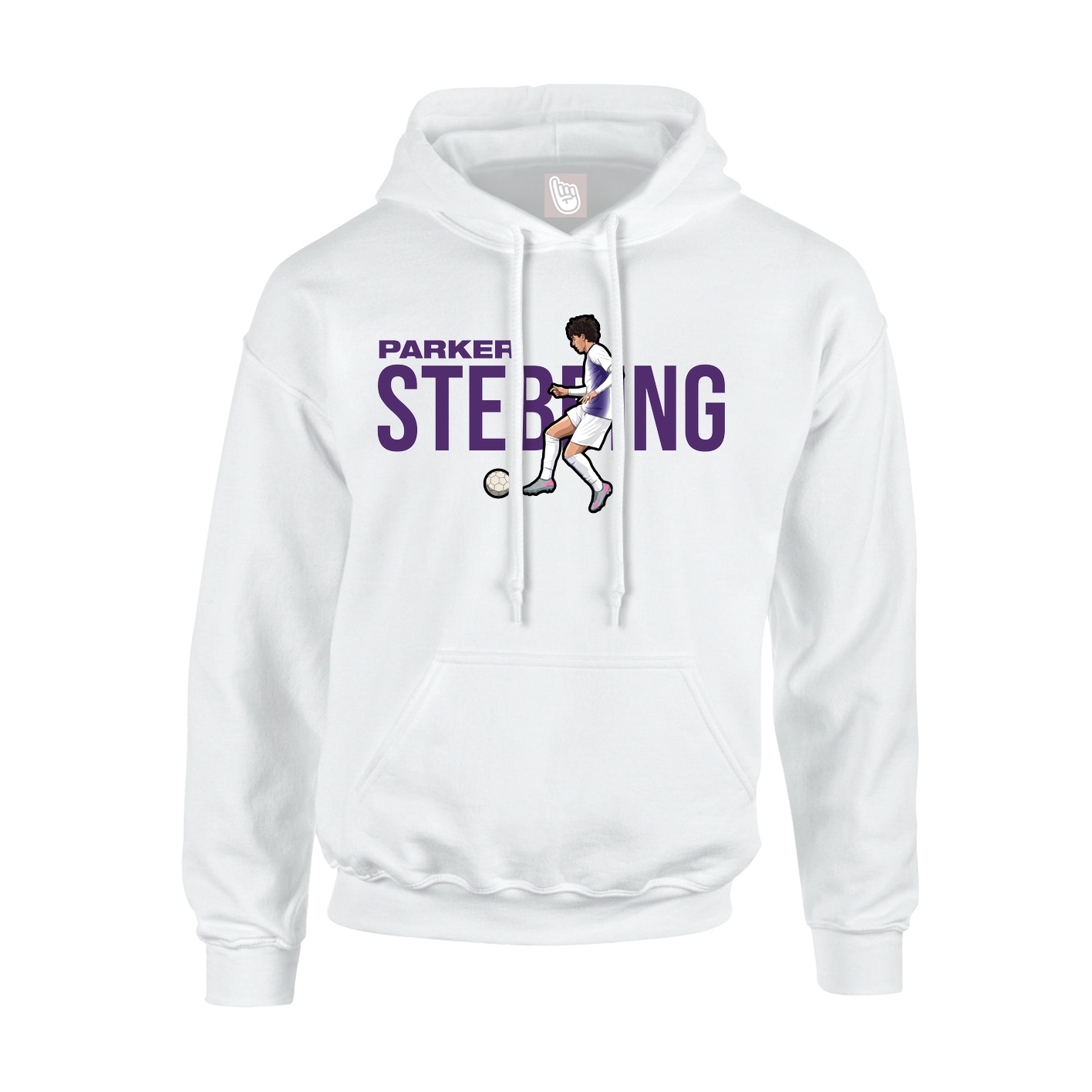 Youth Hoodie — Player Name in White