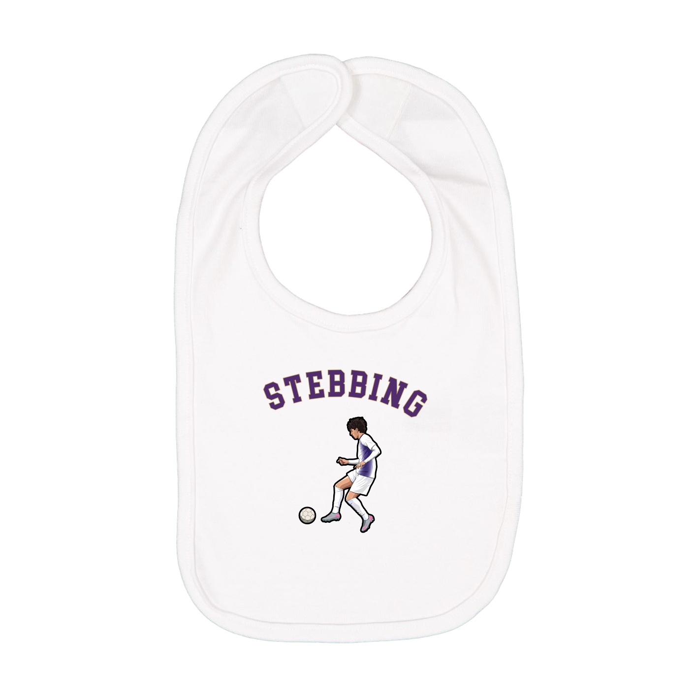 Infant Bib — Shirsey Arch in White