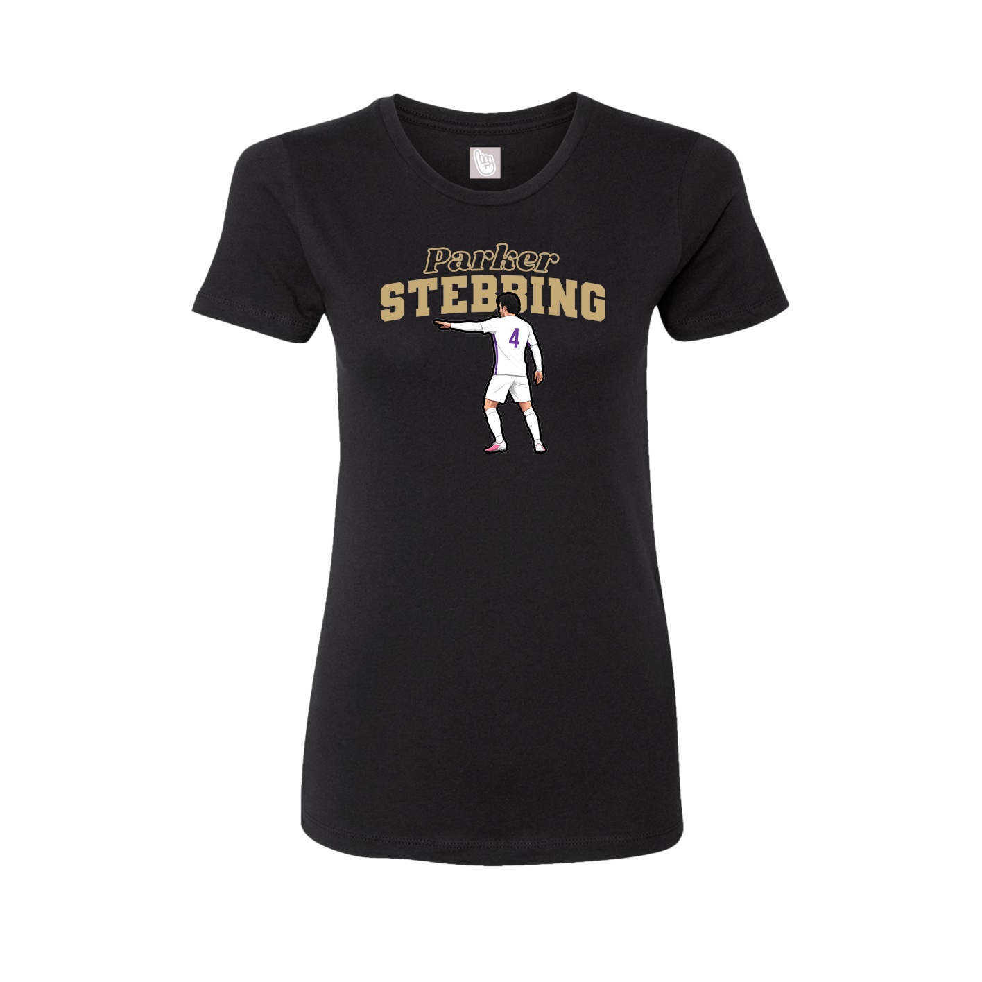 Fitted Women's Tee — Name Arch in Black