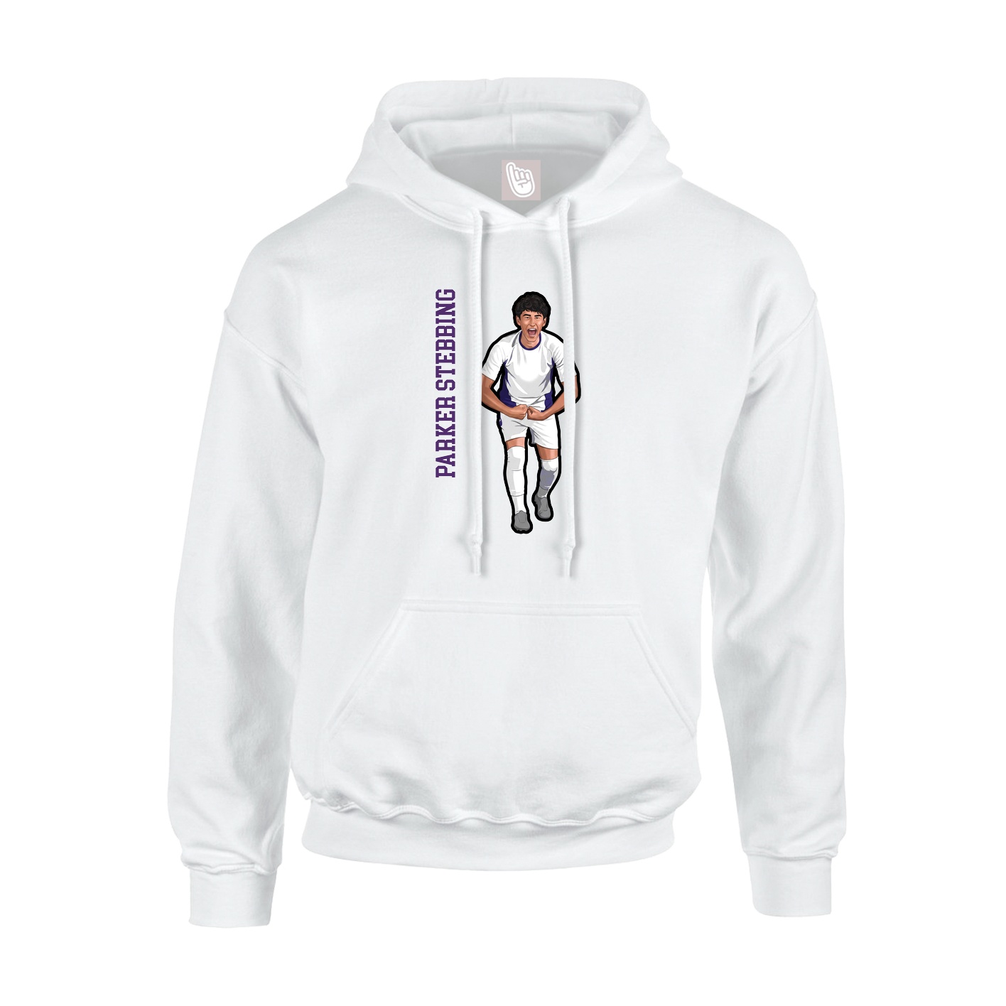 Hoodie — Name Vertical in White