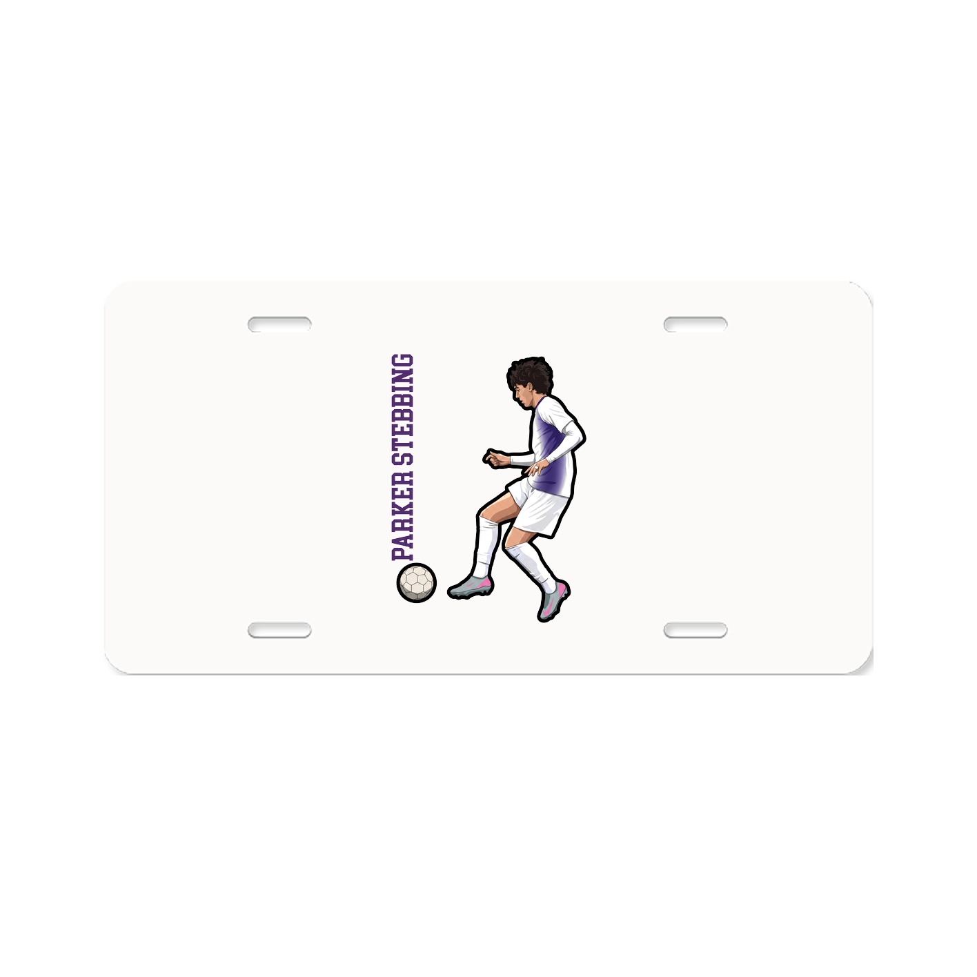 License Plate — Name Vertical in Classic