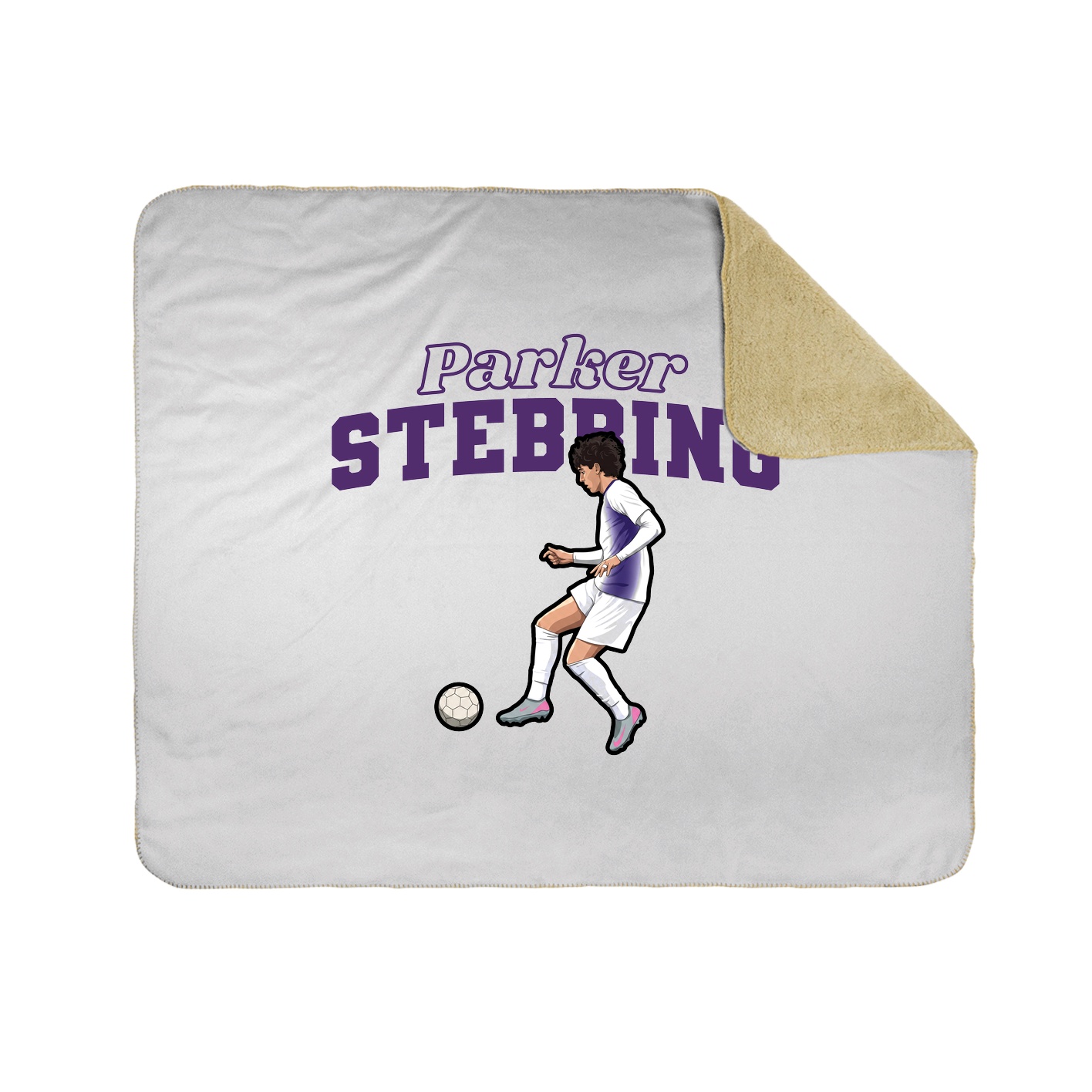 Throw Blanket — Name Arch in White
