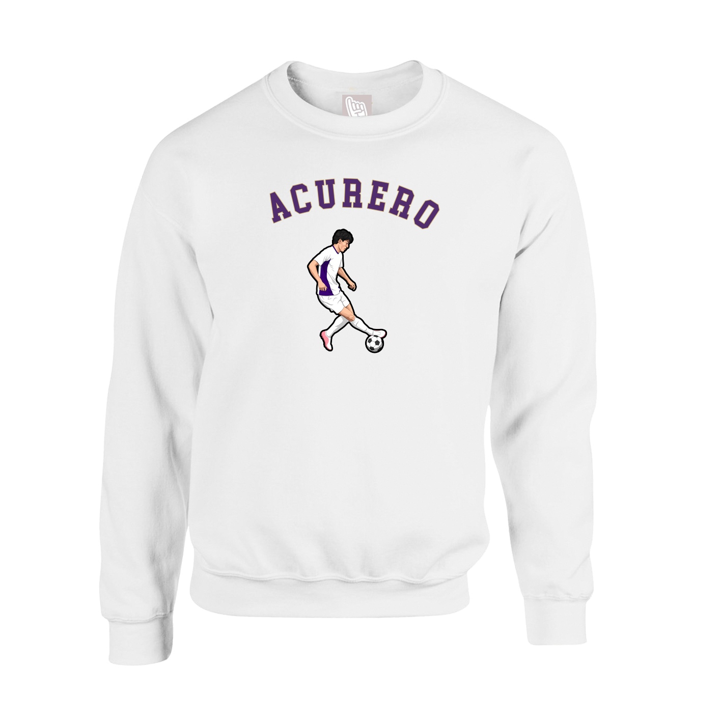 Fleece Crew — Shirsey Arch in White