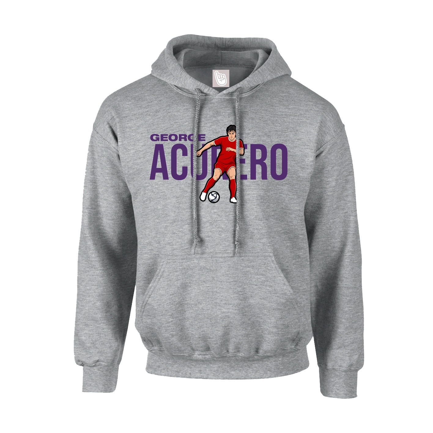 Hoodie — Player Name in Grey