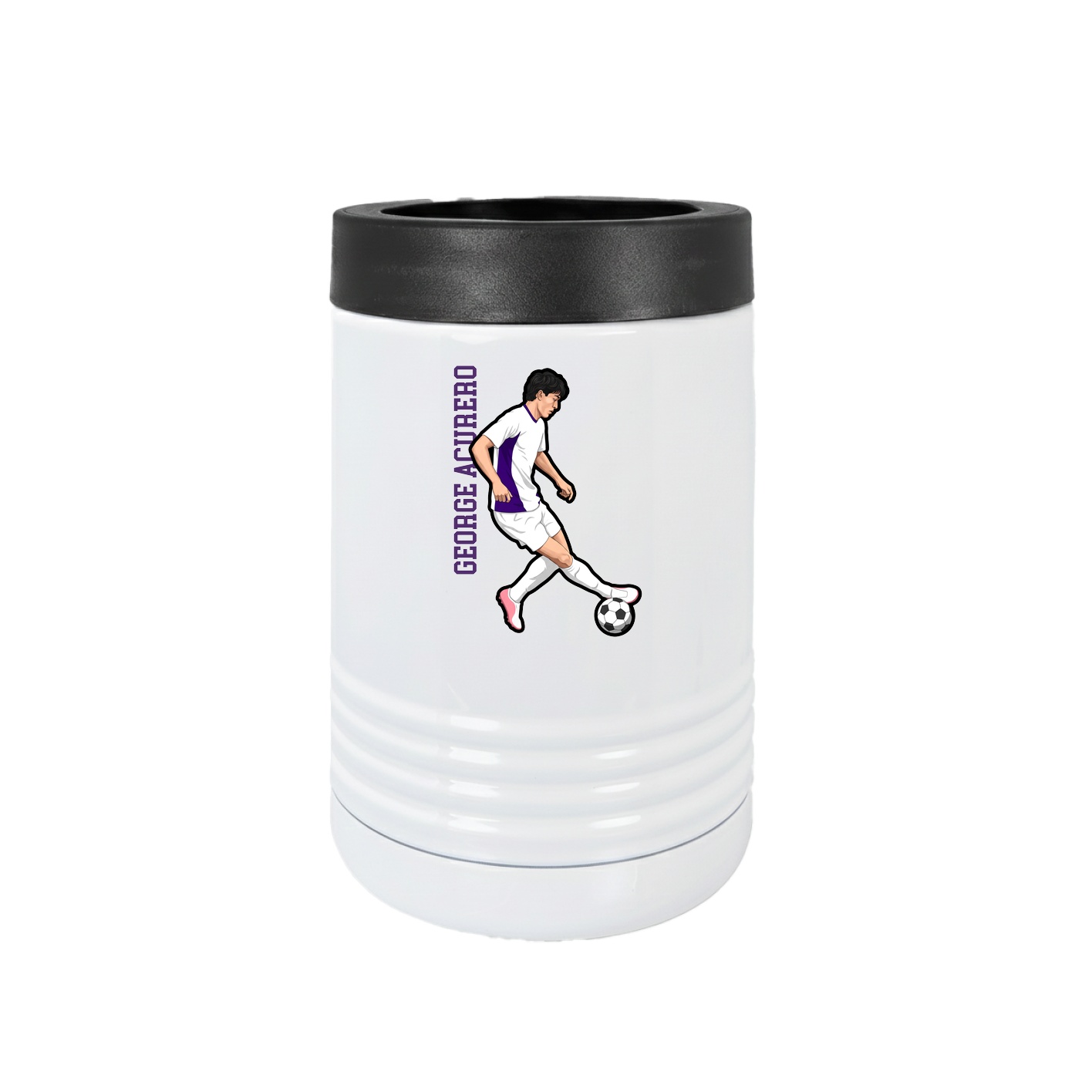 Beverage Holder — Name Vertical in White