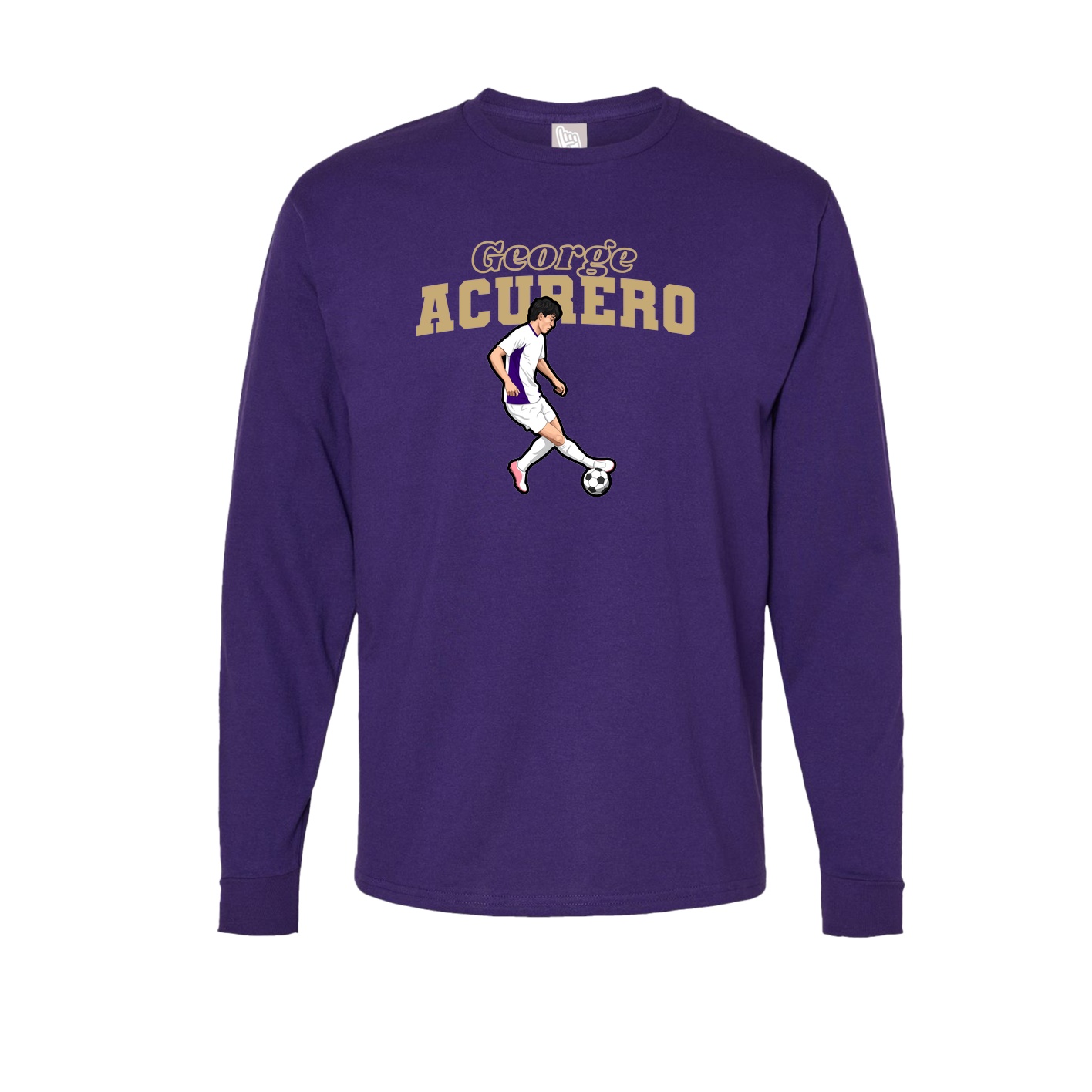 Long Sleeve Tee — Name Arch in Purple