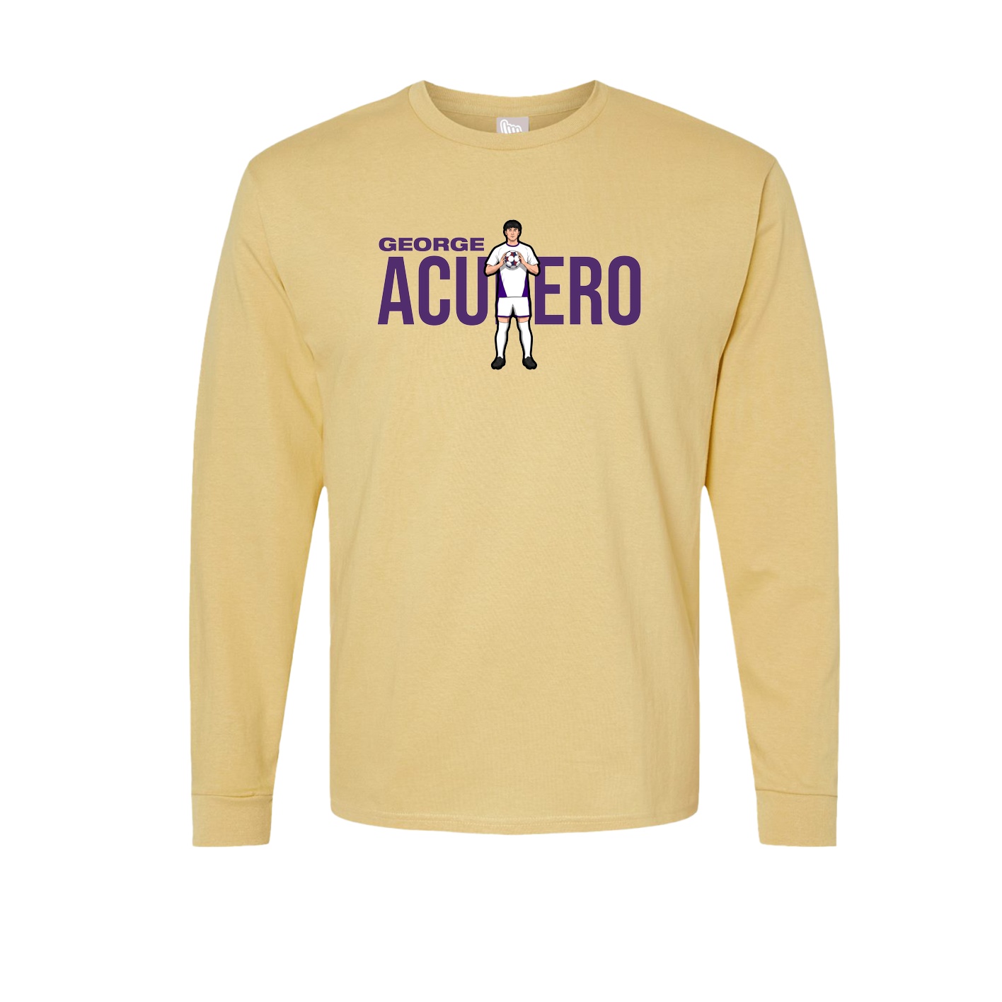 Long Sleeve Tee — Player Name in Vegas Gold