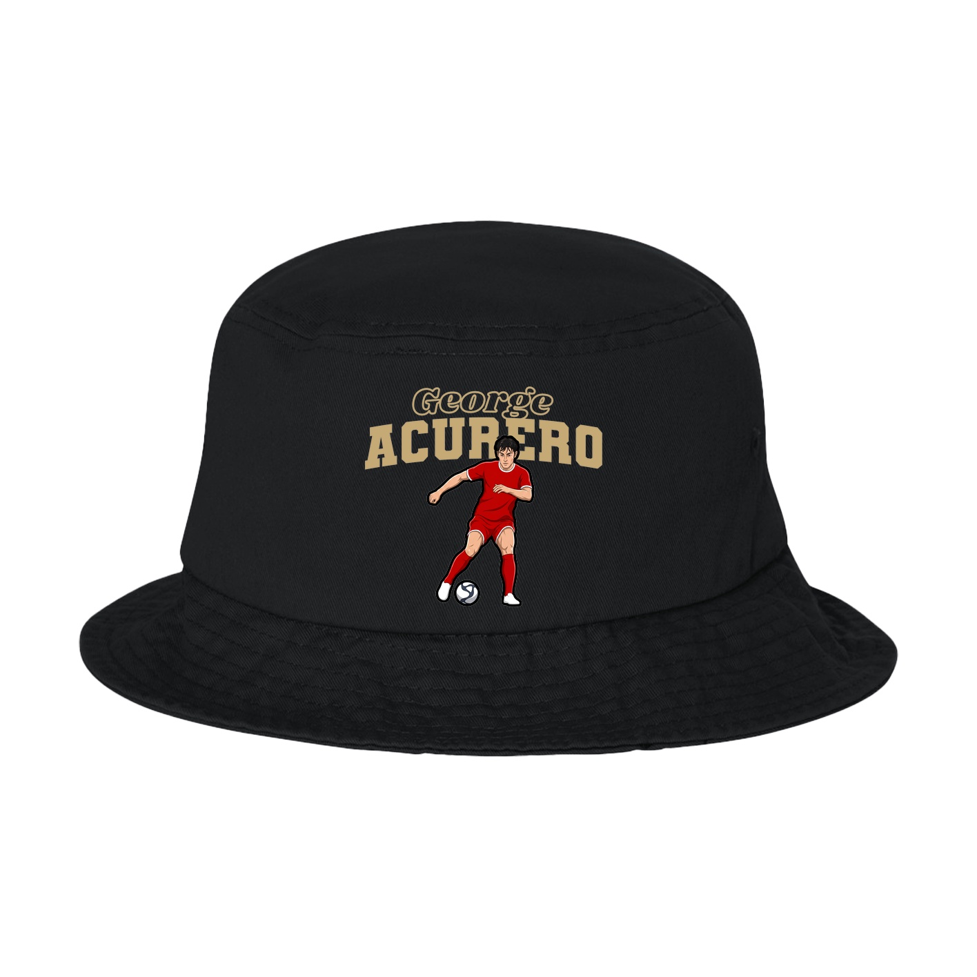 Bucket Cap — Name Arch in Black