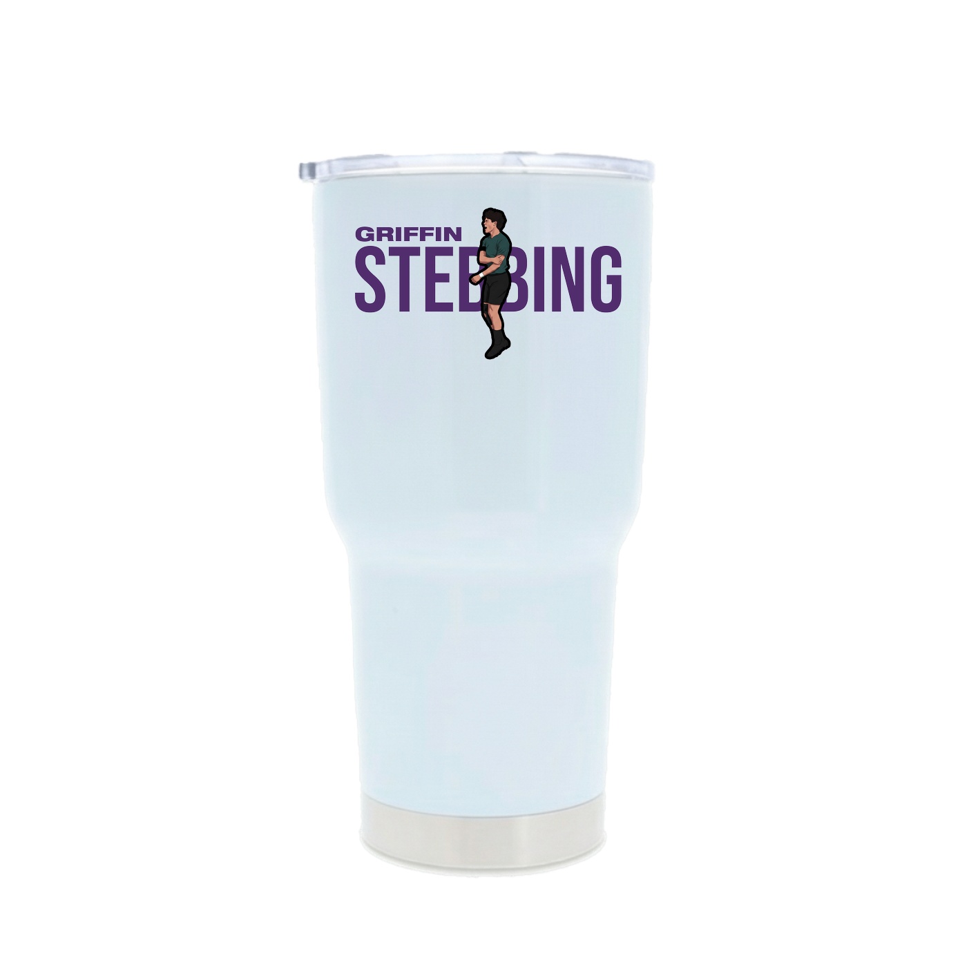 30oz Stainless Steel Tumbler — Player Name in White