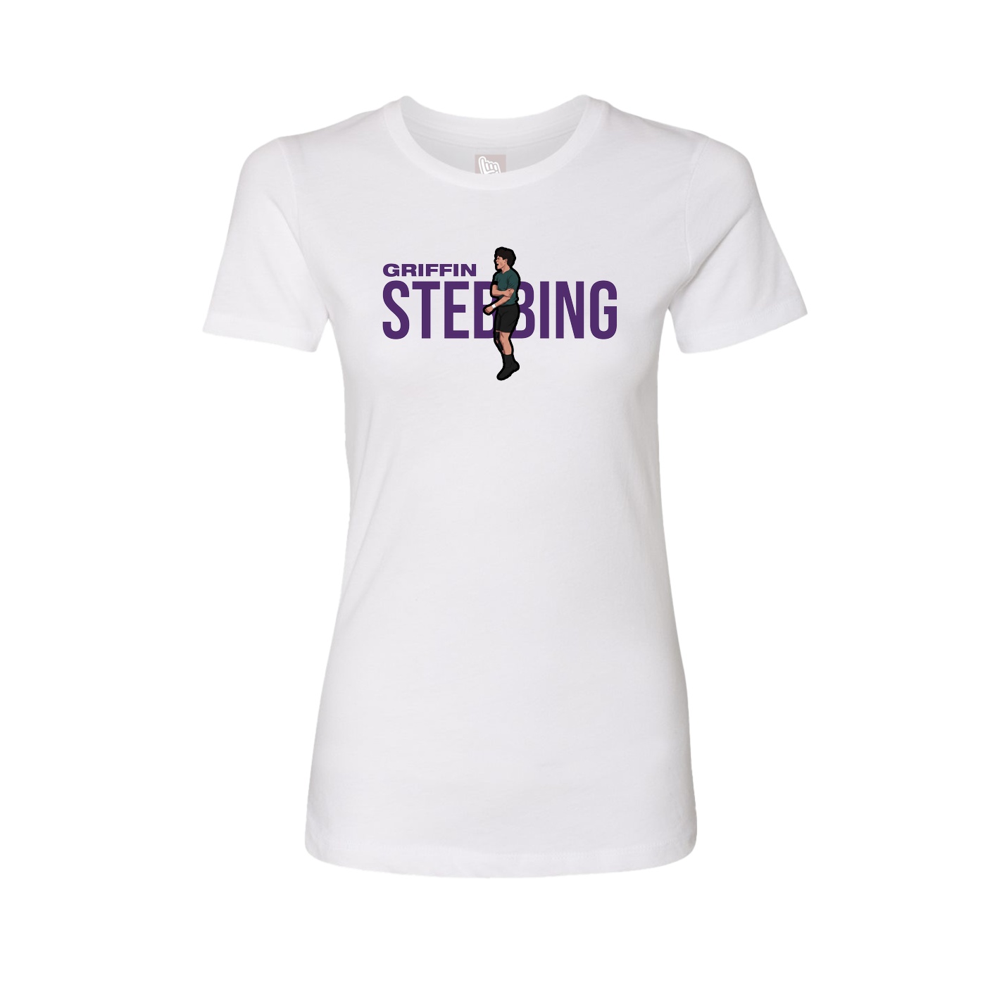 Fitted Women's Tee — Player Name in White
