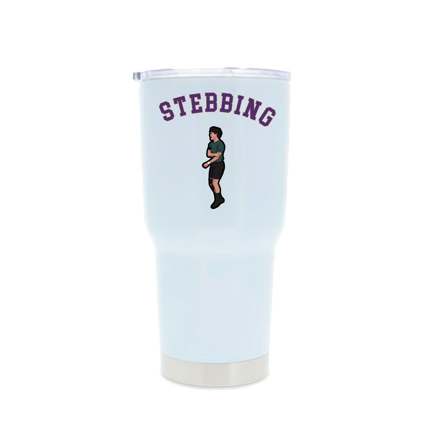 30oz Stainless Steel Tumbler — Shirsey Arch in White