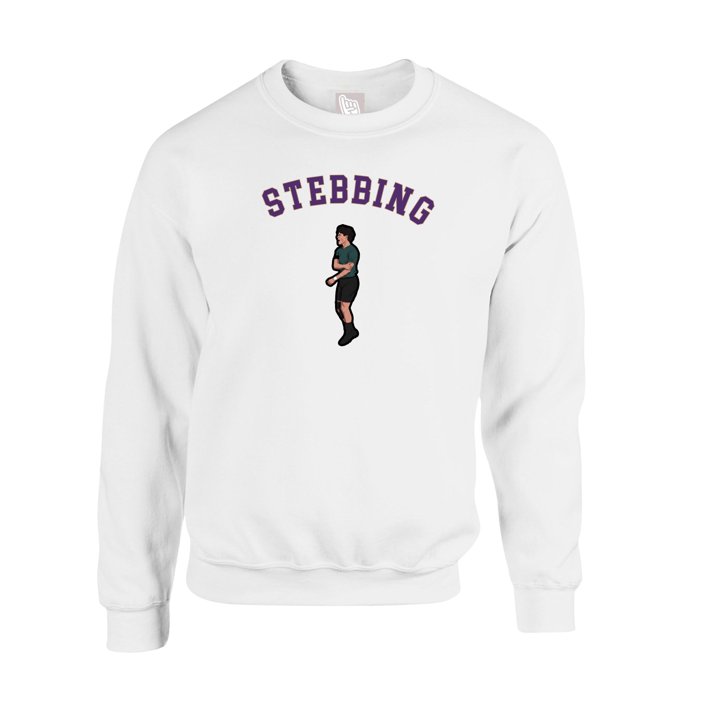 Fleece Crew — Shirsey Arch in White