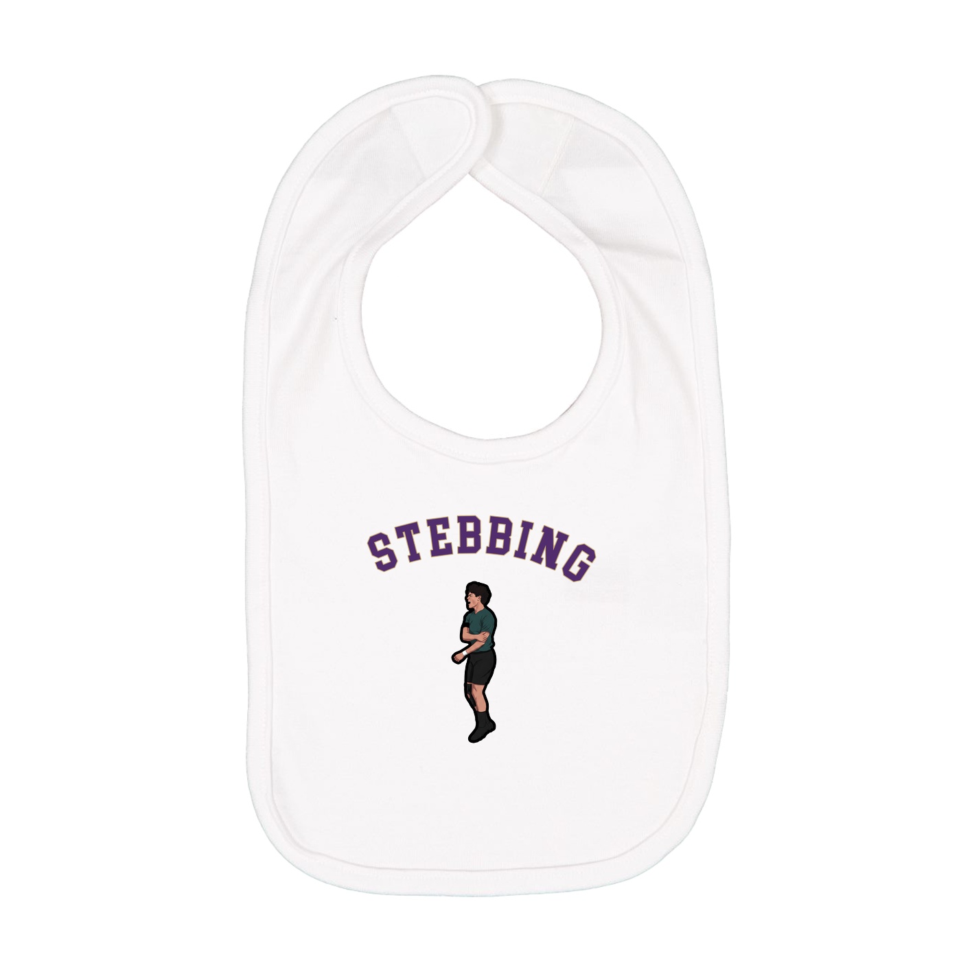 Infant Bib — Shirsey Arch in White