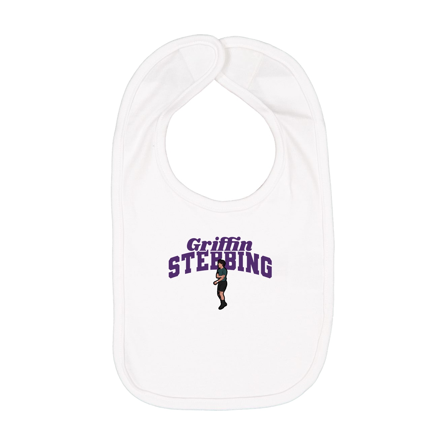 Infant Bib — Signature Arch in White