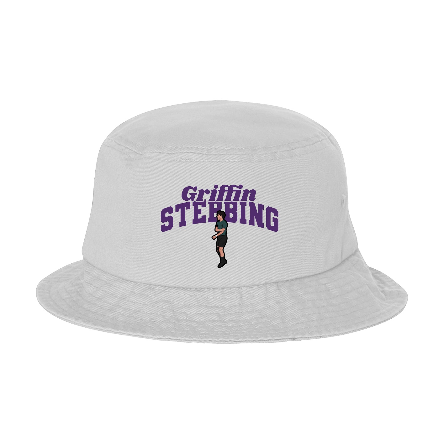 Bucket Cap — Signature Arch in White
