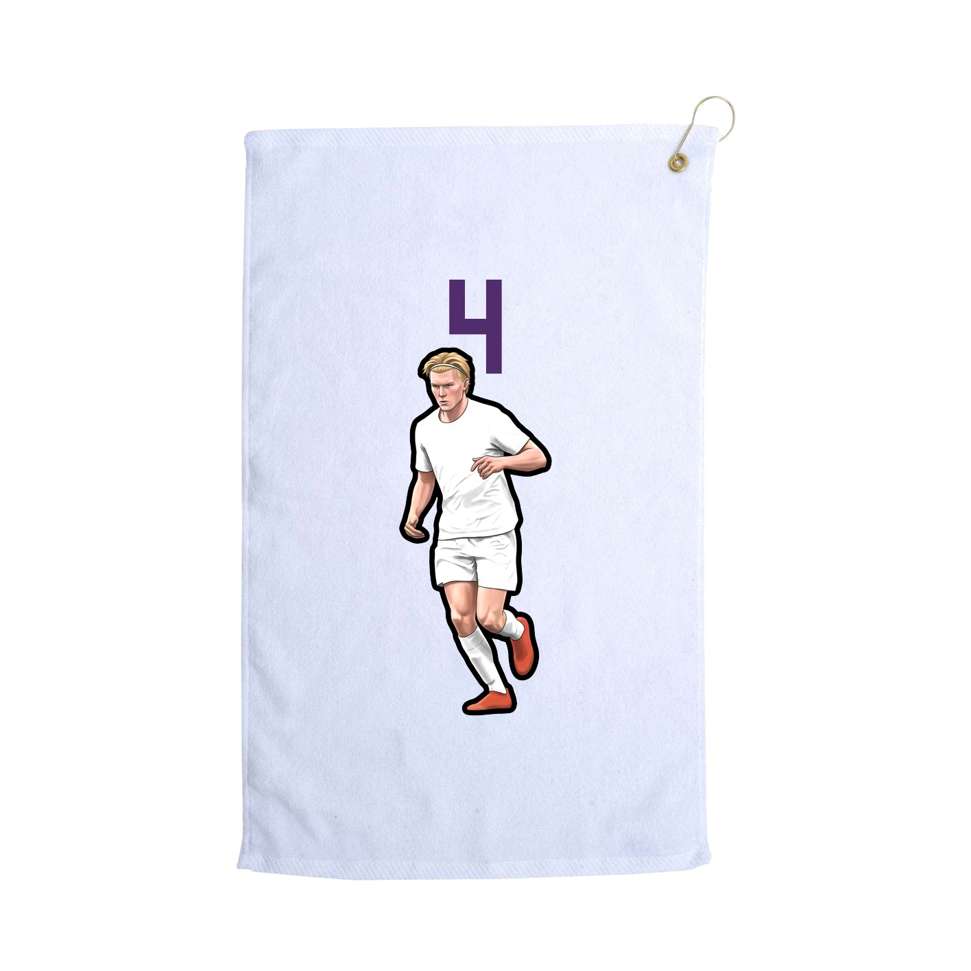 Golf Towel — Number Top in White