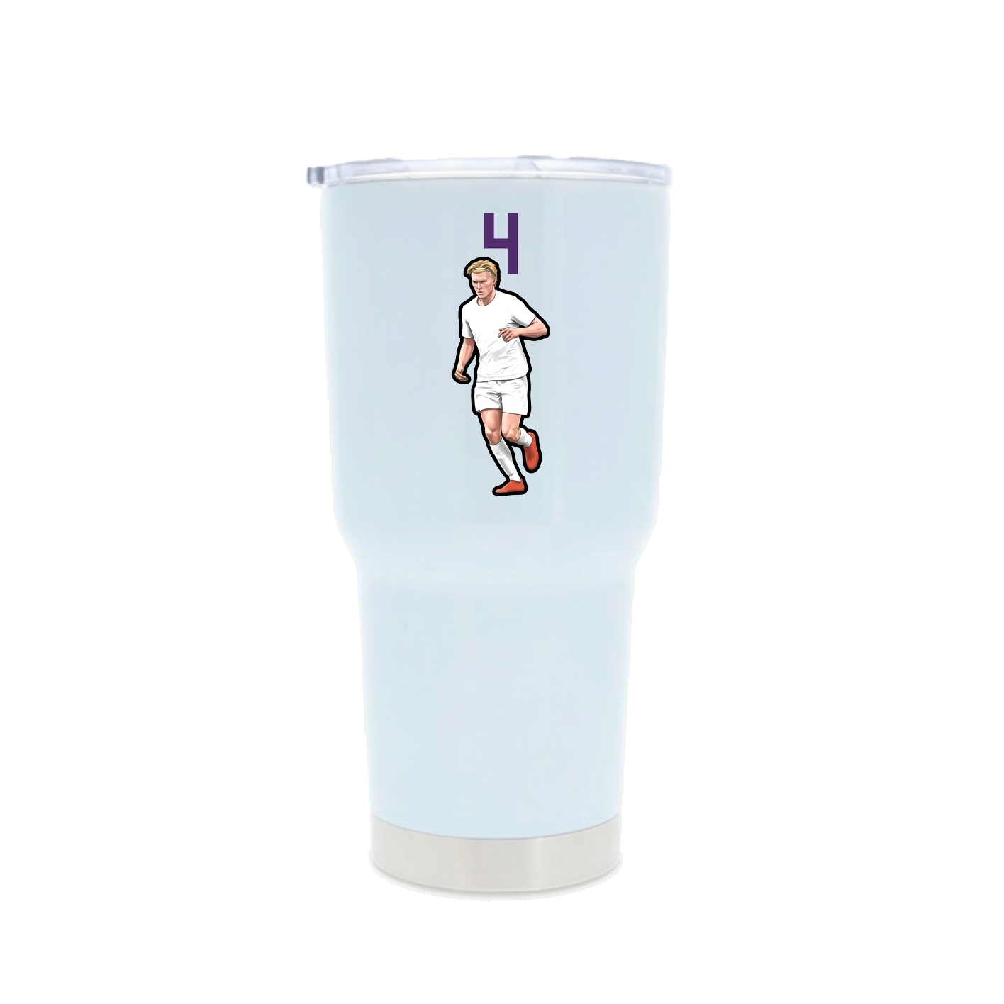 30oz Stainless Steel Tumbler — Number Top in White