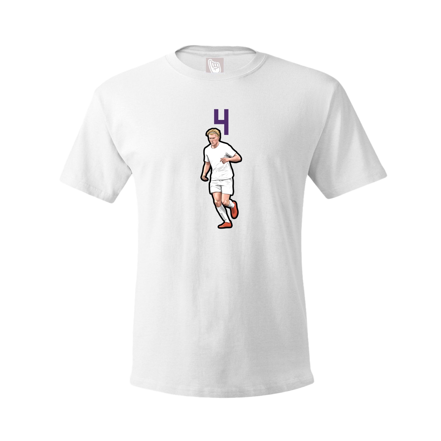 Youth Tee — Number Top in White