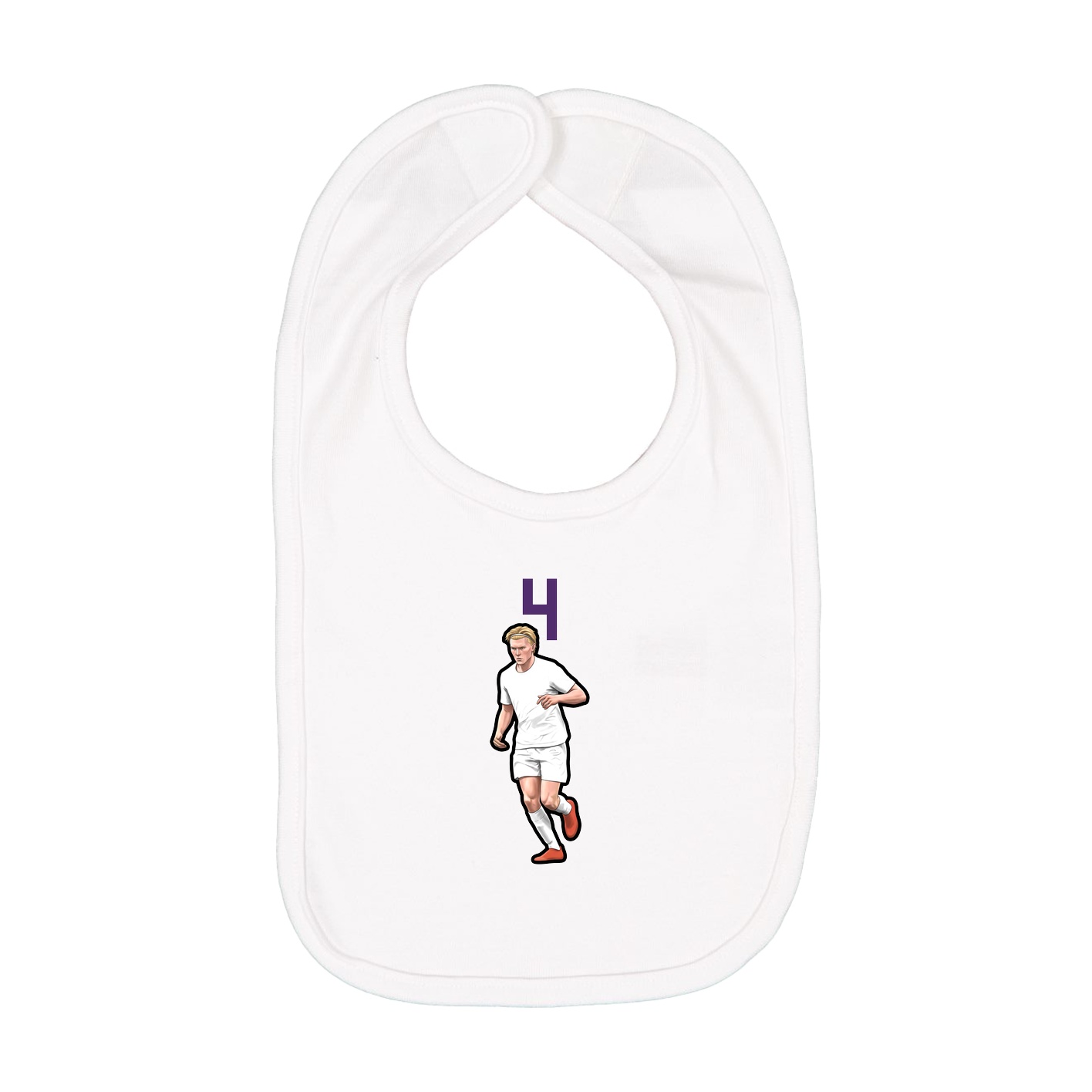 Infant Bib — Number Top in White