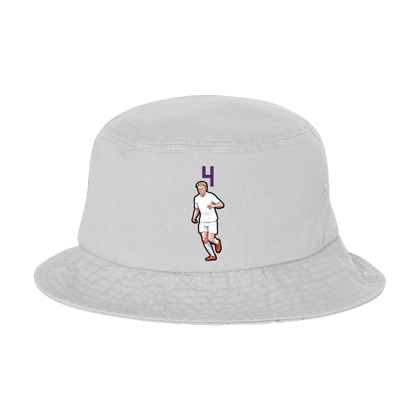 Bucket Cap — Number Top in White