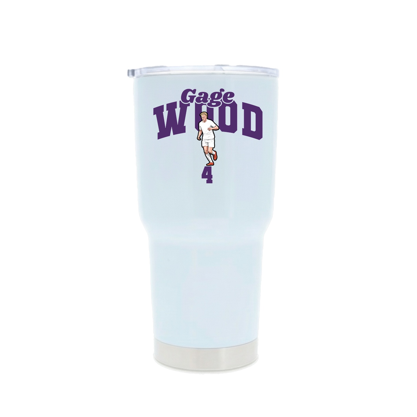 30oz Stainless Steel Tumbler — Signature Arch in White