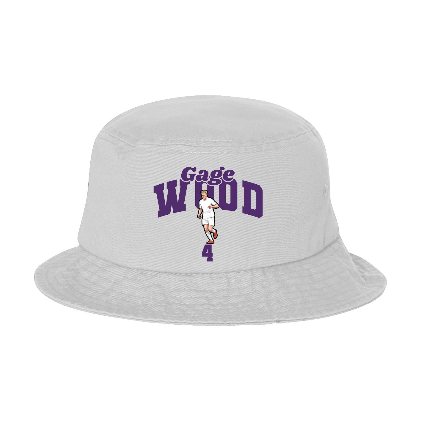Bucket Cap — Signature Arch in White