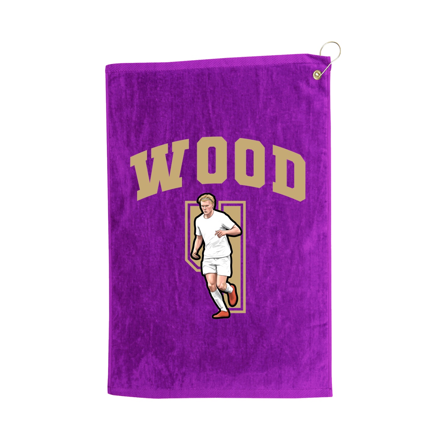 Golf Towel — Number in Purple